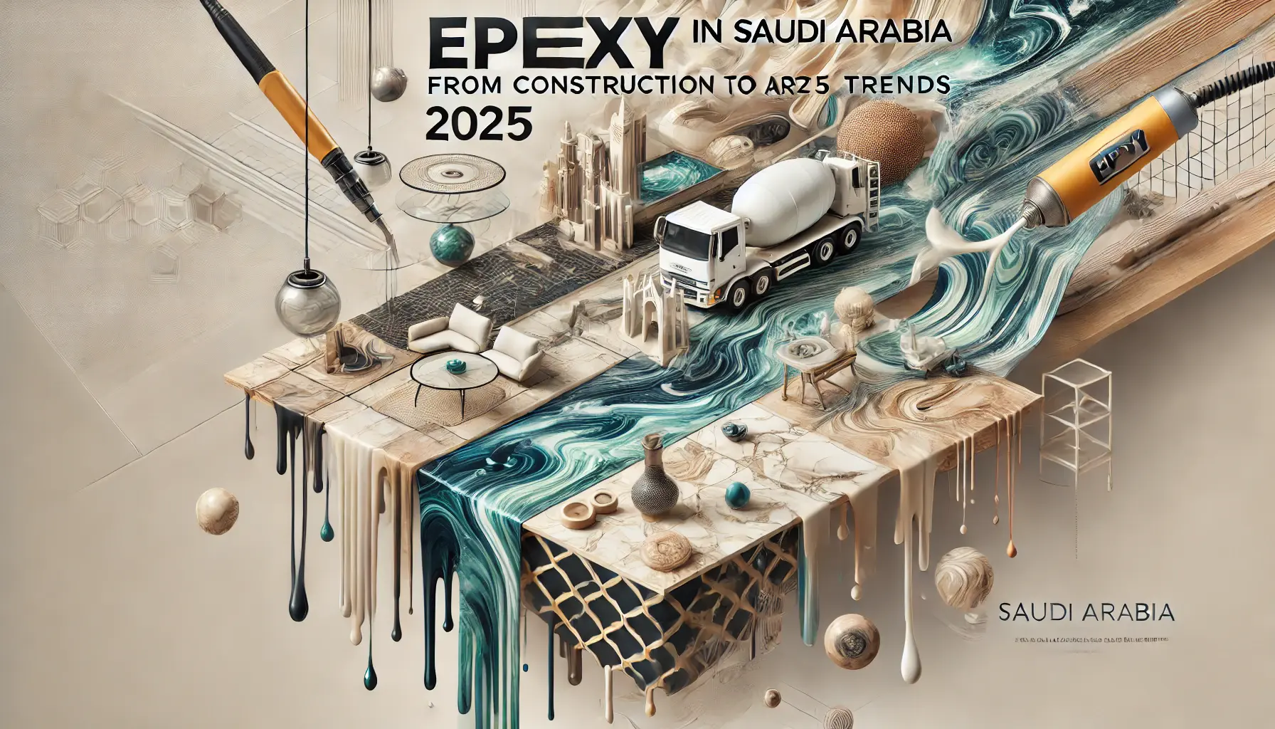 Suudi Arabistan'da Epoksi İnşaattan Sanata... 2025 İçin En Son Trendler ve Yenilikçi Kullanımlar